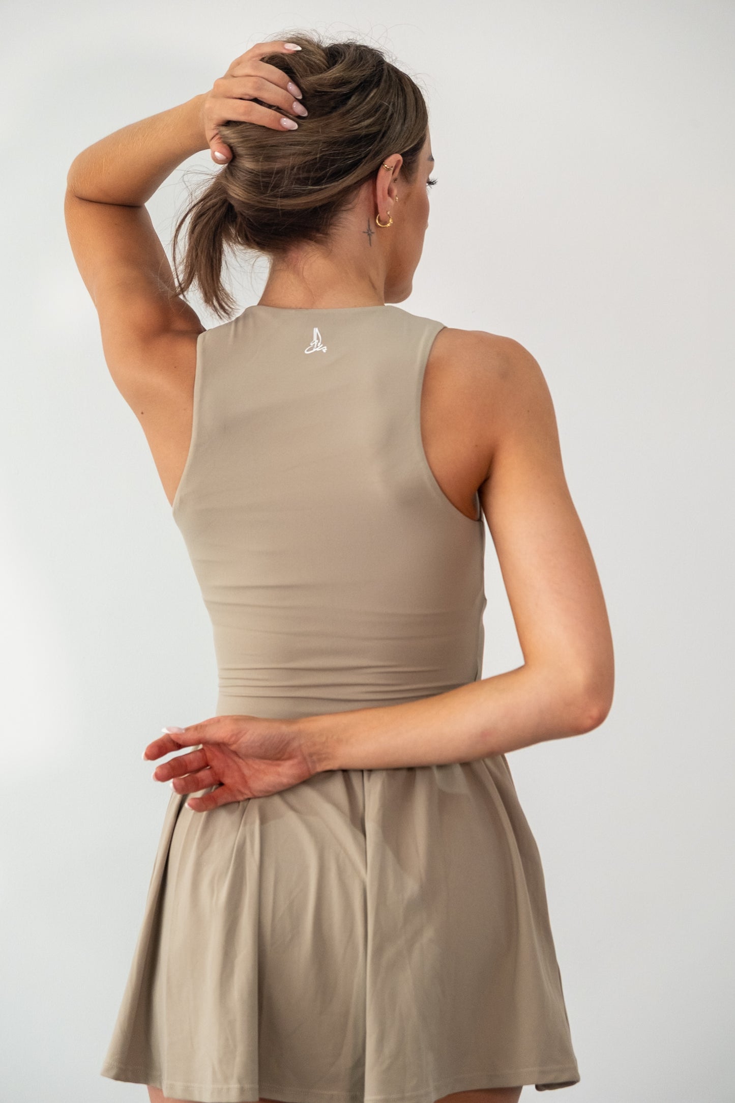 Paria Cloud Dress- Khaki (soft+airy feel)