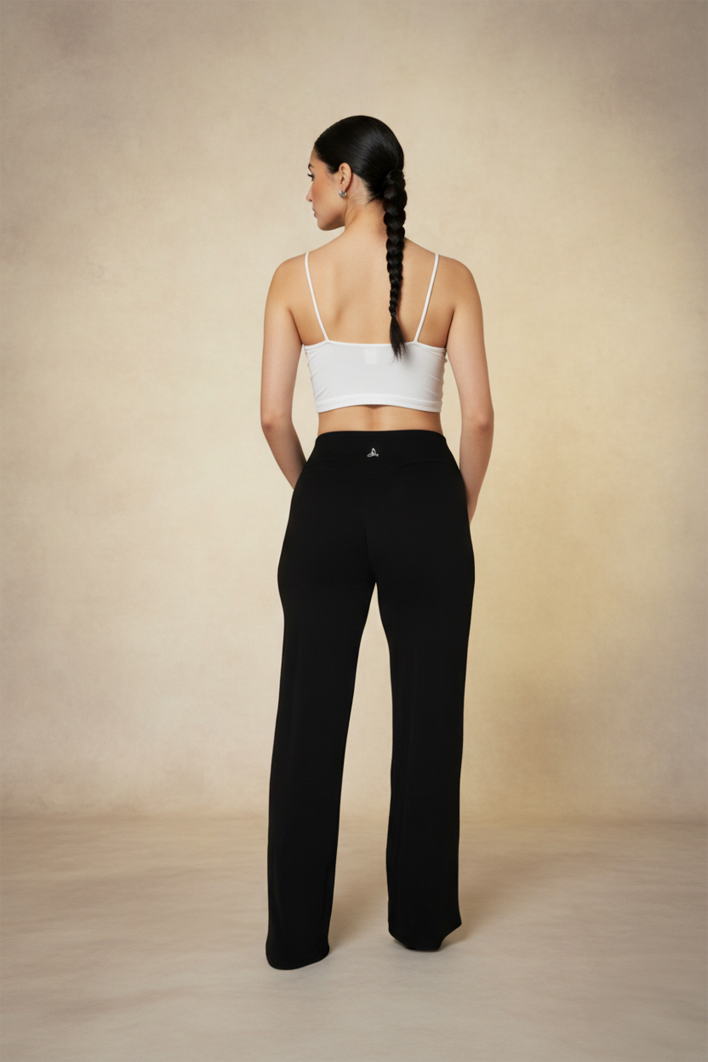 Luxe Flow Flared Pants – Black