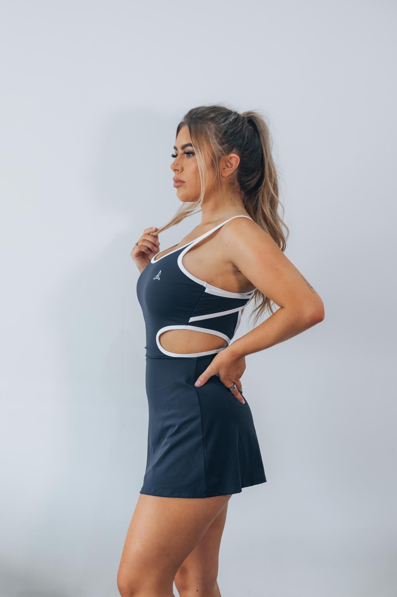 Paria Heartline Dress Navy