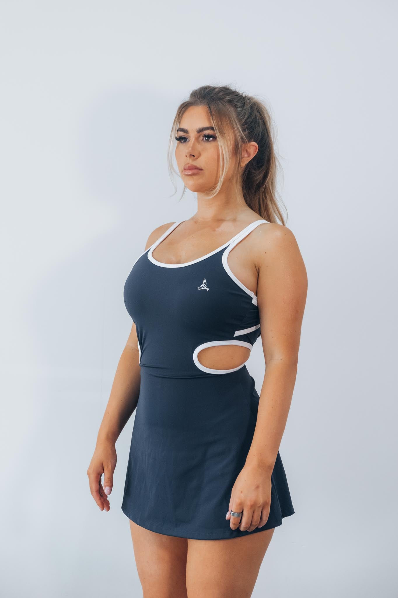 Paria Heartline Dress Navy
