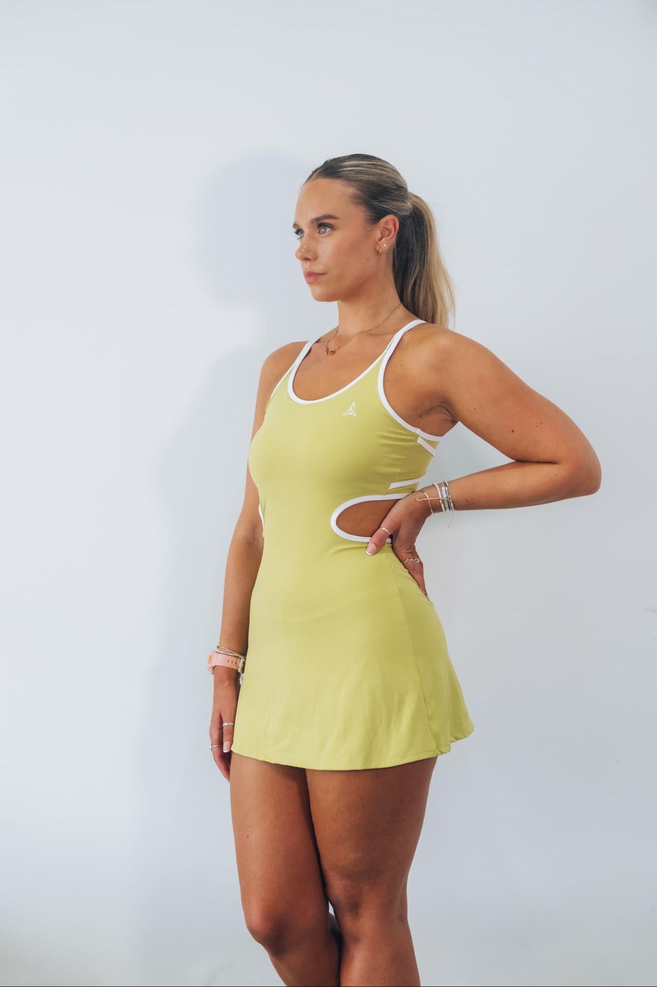 Paria Heartline Dress Yellow