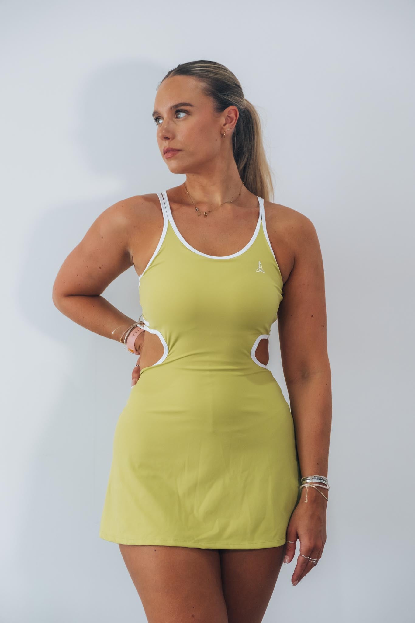 Paria Heartline Dress Yellow