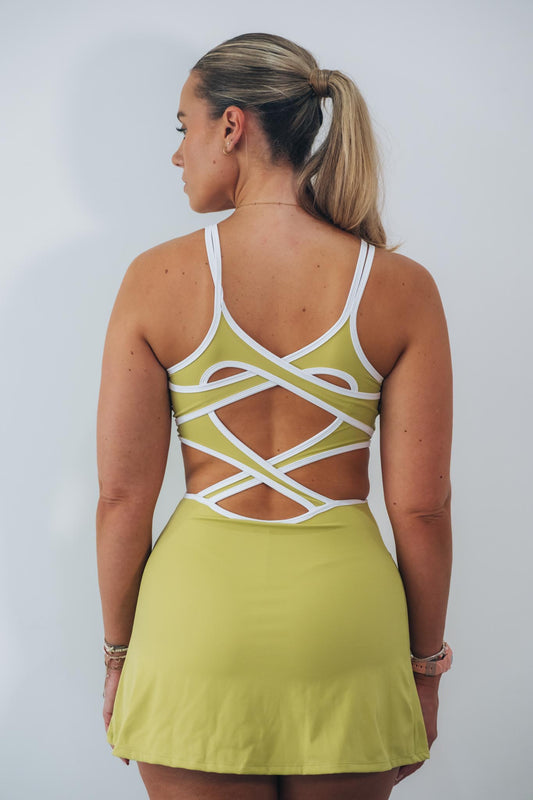 Paria Heartline Dress Yellow