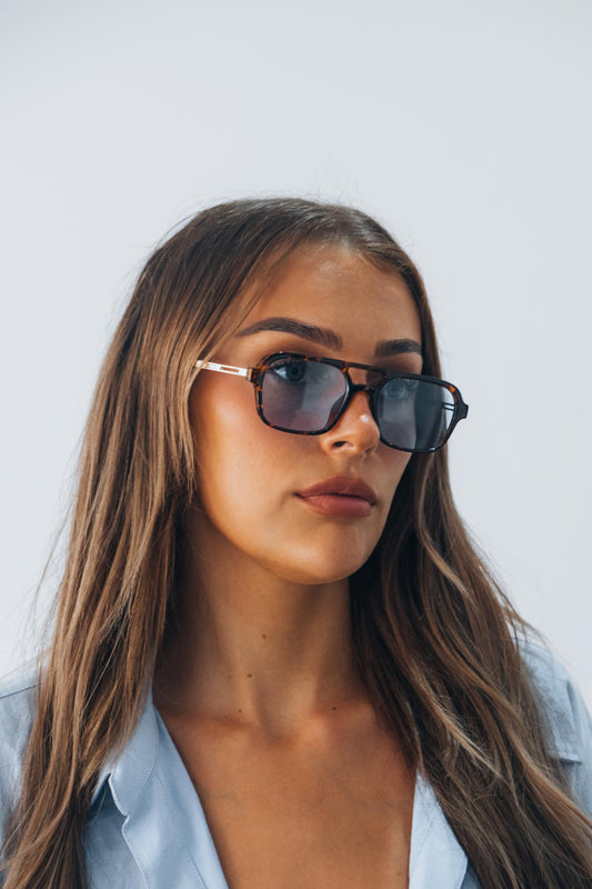 Leopard Blue – Pattern Frame Sunglasses