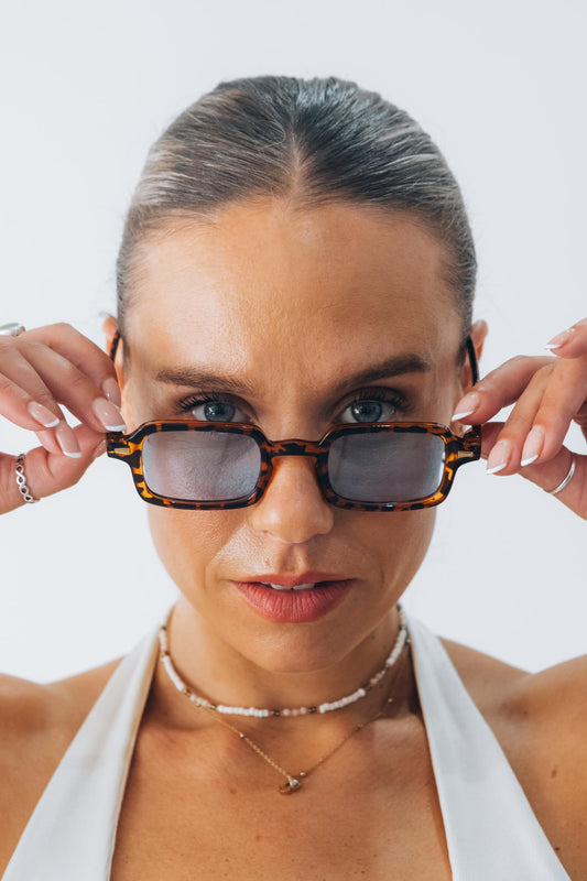 Leopard Blue – Pattern Frame Sunglasses