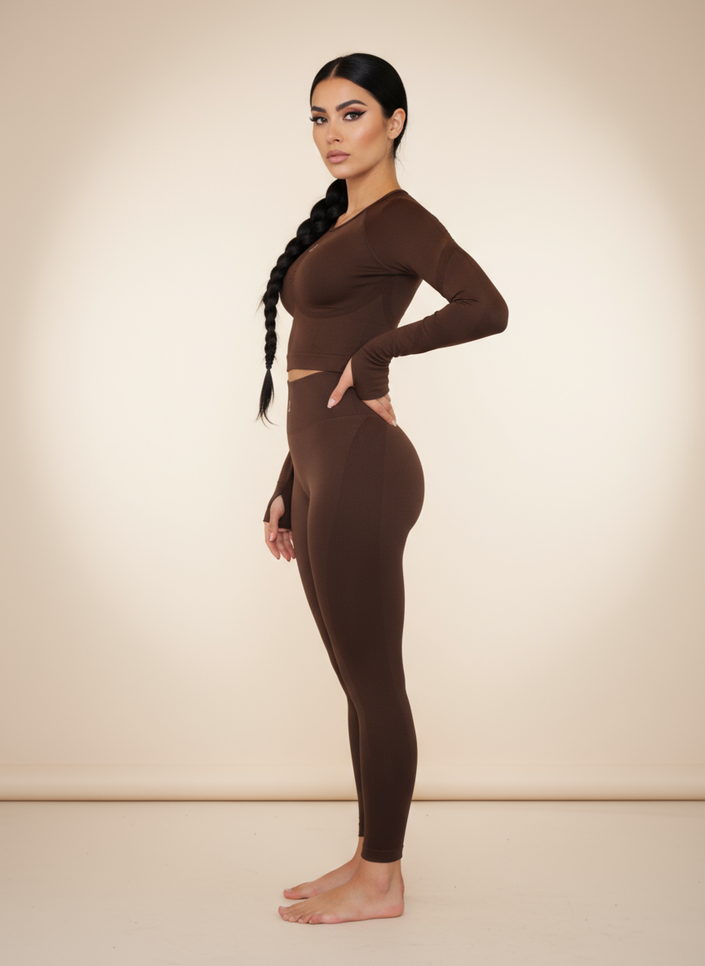 Luna Sculpt Seamless Set – Espresso Brown