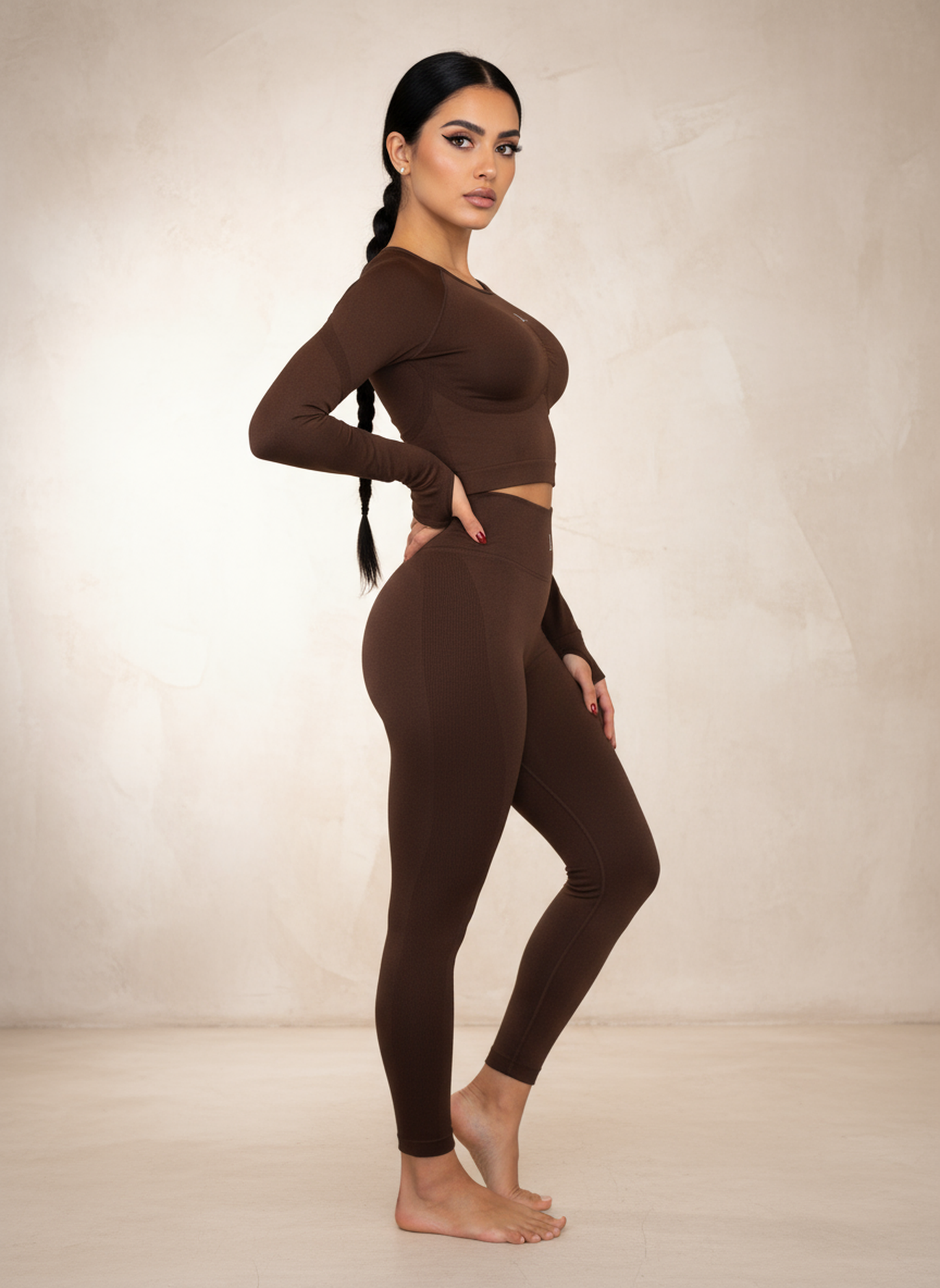 Luna Sculpt Seamless Set – Espresso Brown