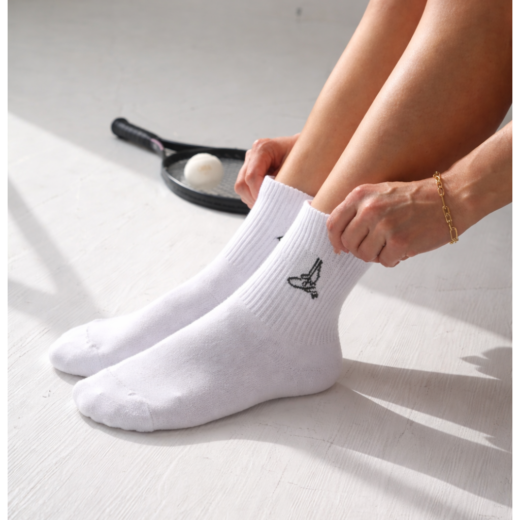 This Is Paria Court Crew Socks – White