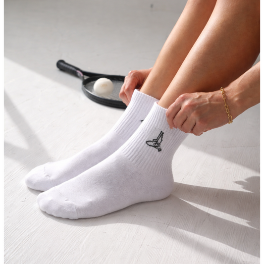 This Is Paria Court Crew Socks – White