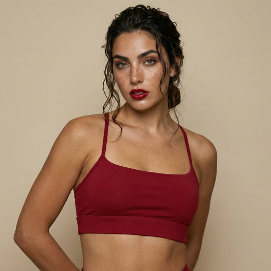 Scarlet Cross-Back Top