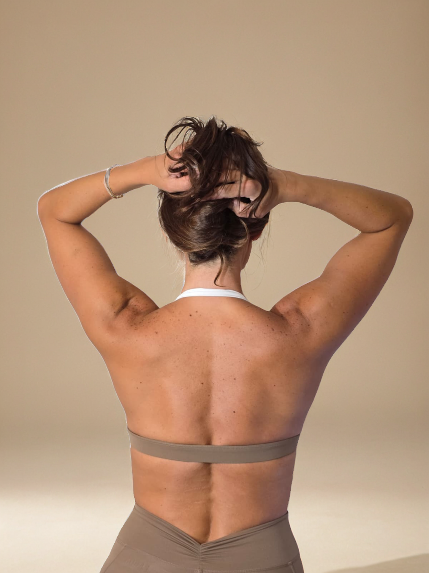 Paria Vibe Halter Sport Bra - Braun