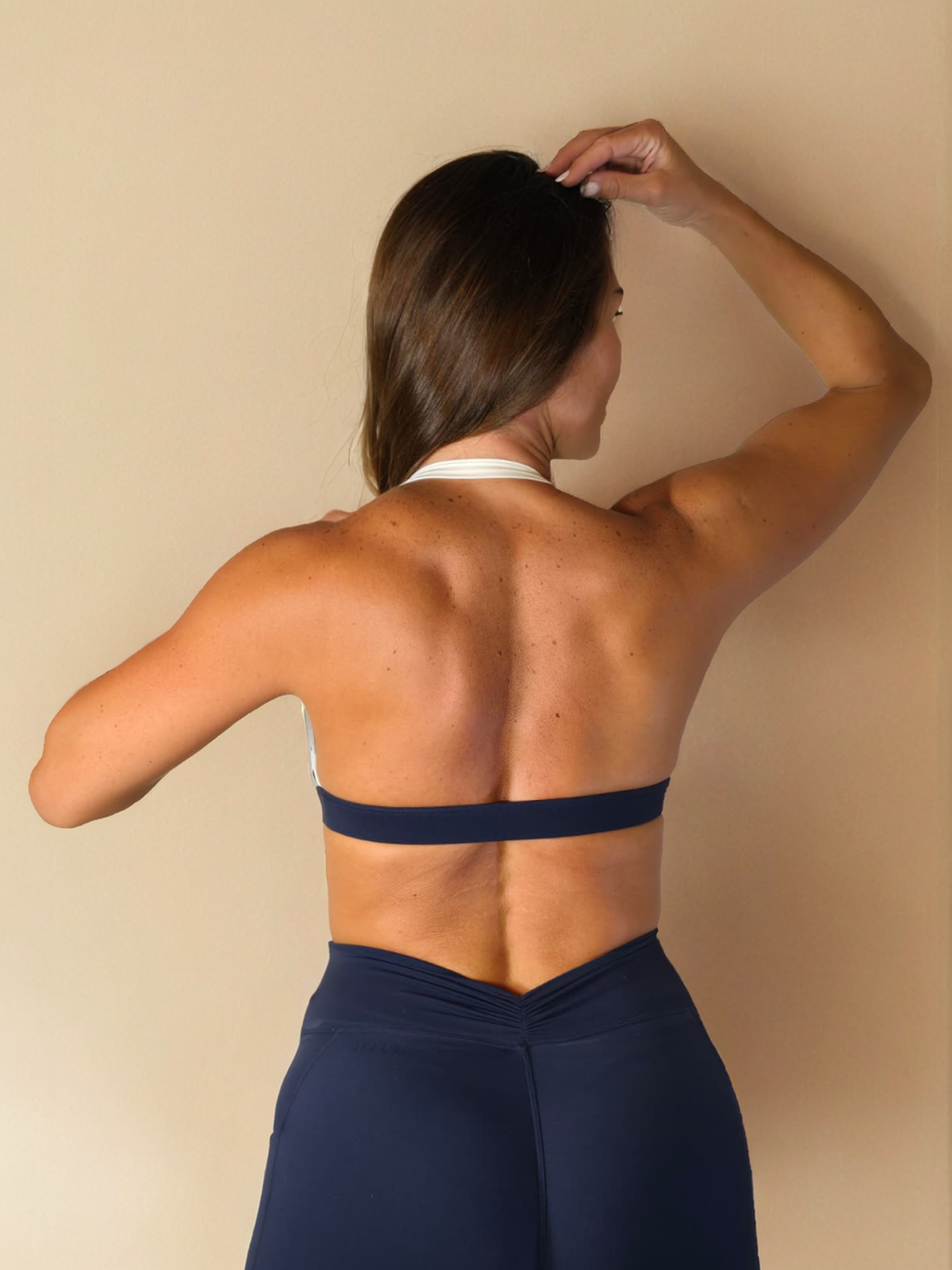 Paria Vibe Halter Sport Bra - Navy